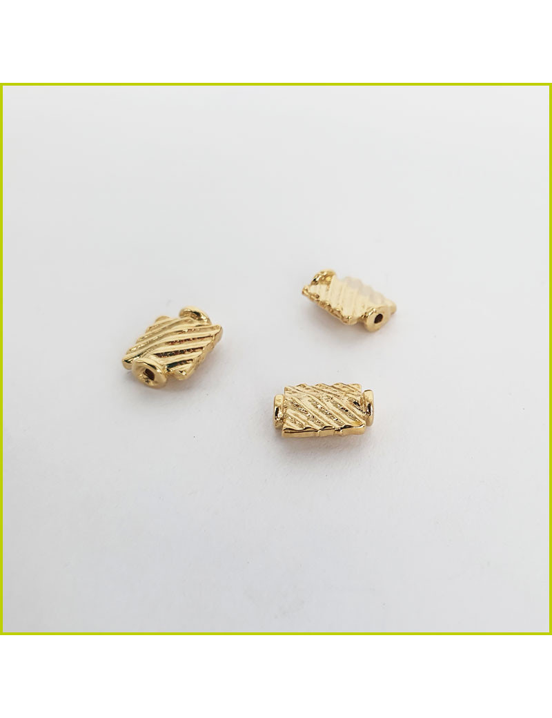 Perle Rectangle Etni doré