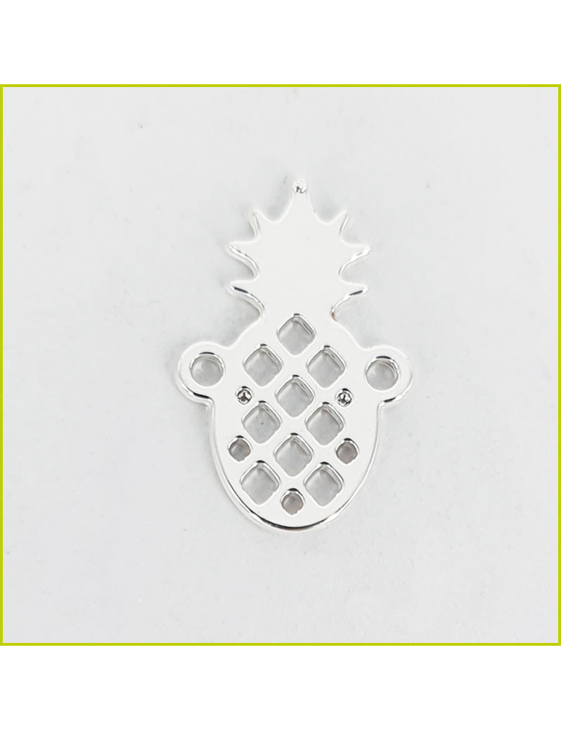 Breloque Ananas minibis argenté
