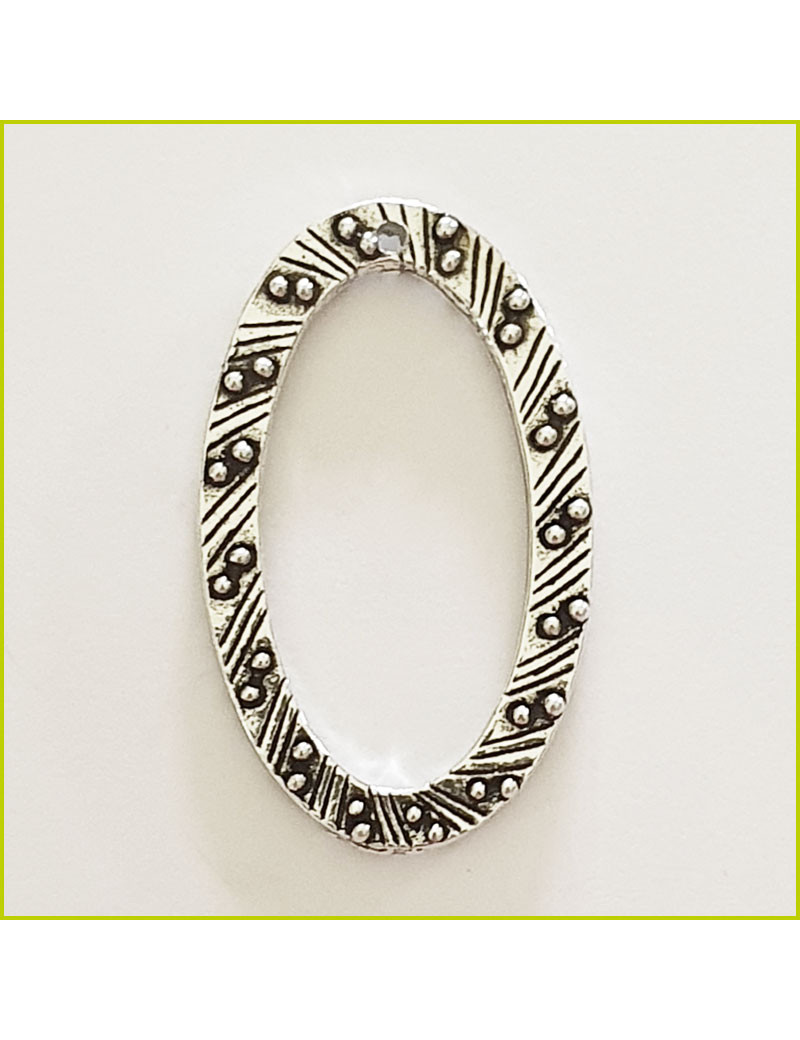 Anneau Baroque argenté
