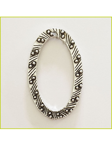 Anneau Baroque argenté