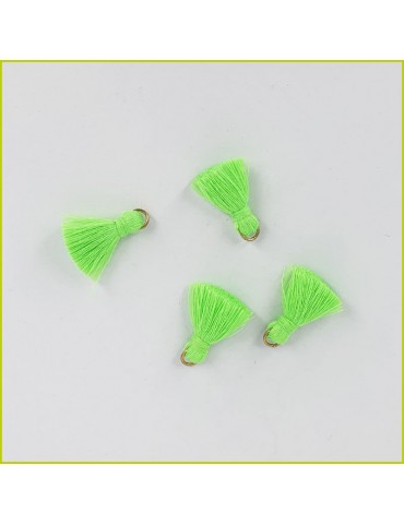 Breloque Pompon vert fluo