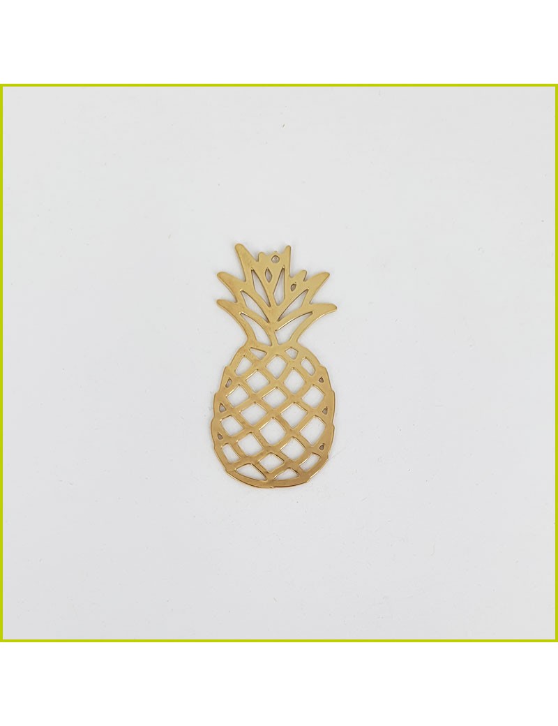Sautoir Ananas ajouré doré