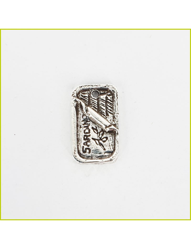 Breloque Boite Sardines argenté