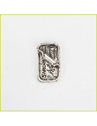 Breloque Boite Sardines argenté