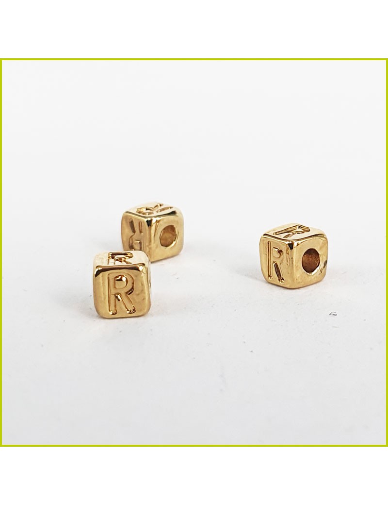 Perle Cube R doré