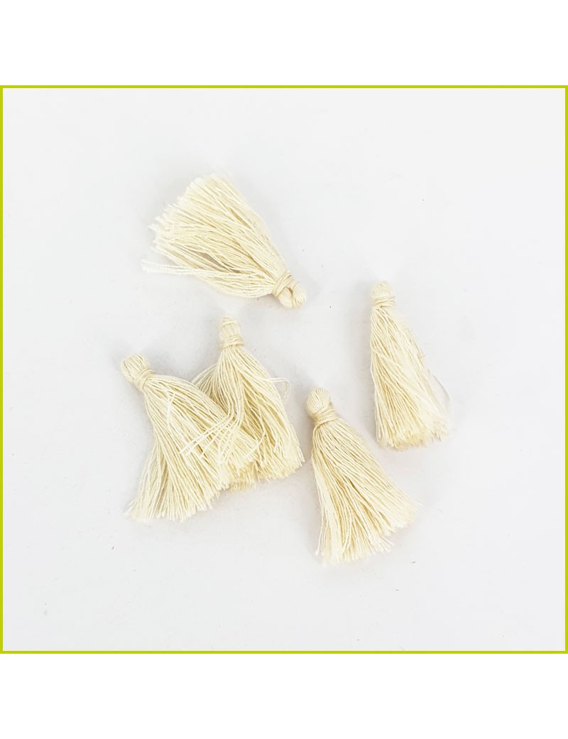 Breloque Pompon écru