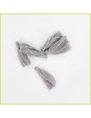 Le lot de 45 Breloques Pompon gris souris