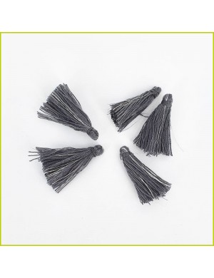 Breloque Pompon gris/argent