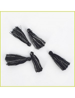 Breloque Pompon noir/argent