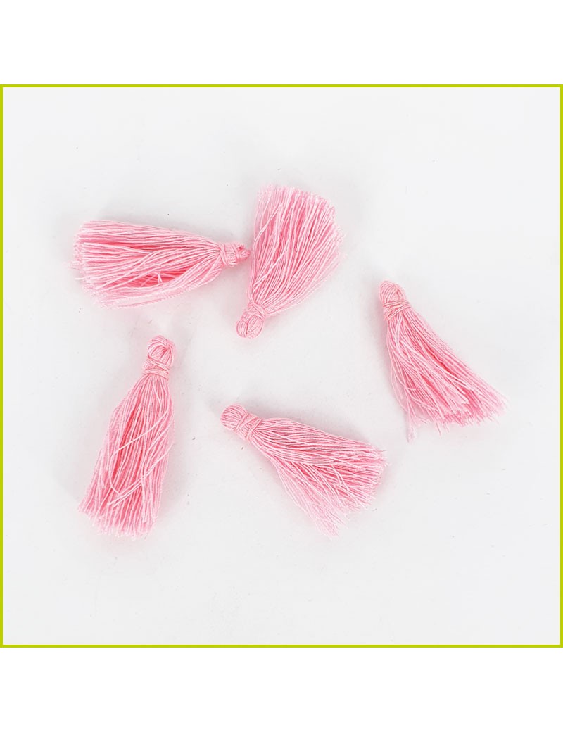 Breloque Pompon rose poudré