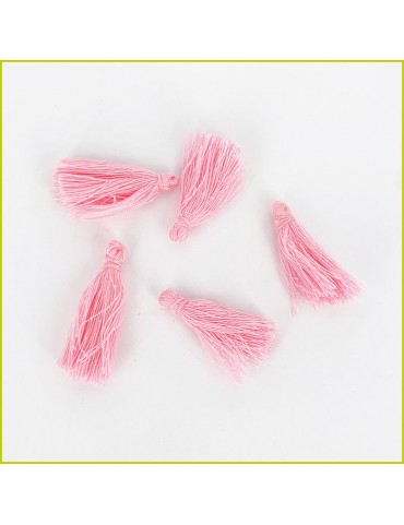 Breloque Pompon rose poudré