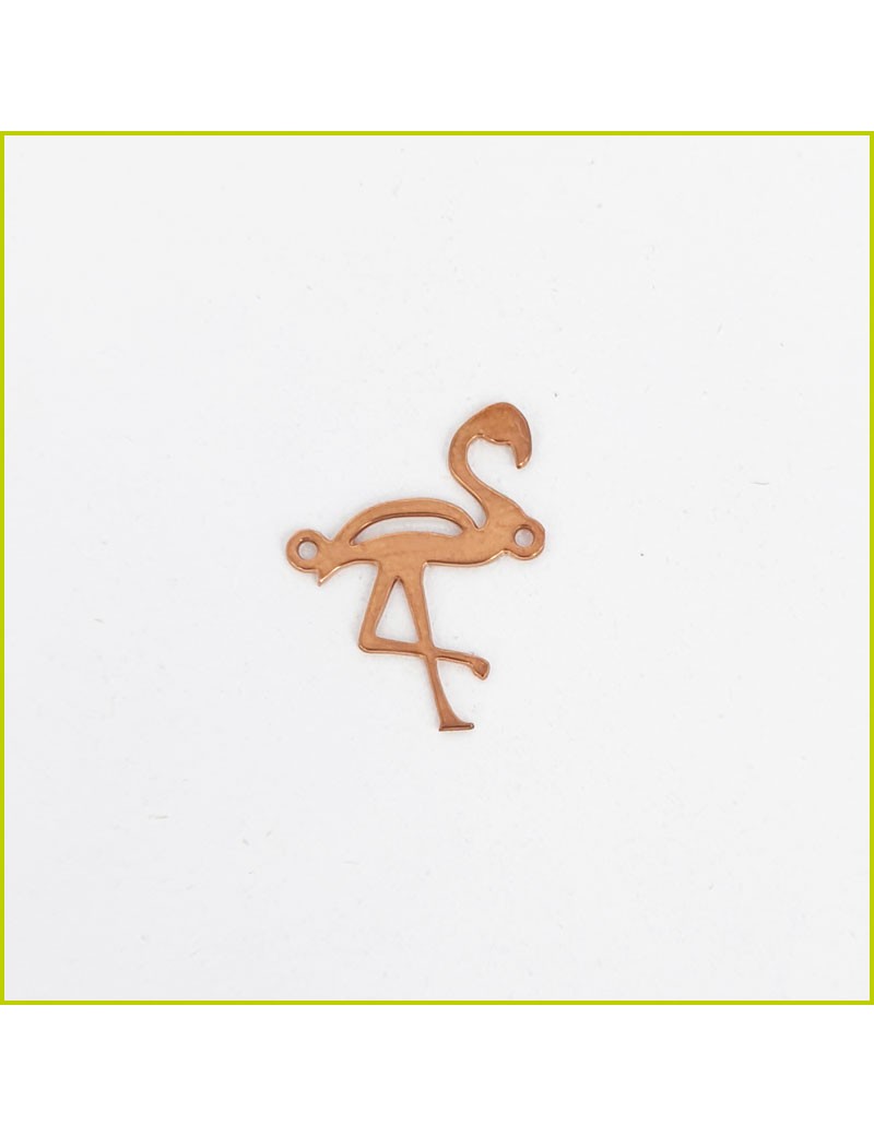 Connecteur Flamand rose doré-rose