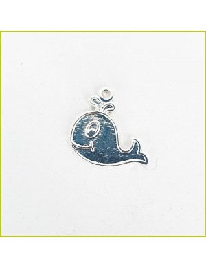 Le lot de 25 Breloques Baleine argentées