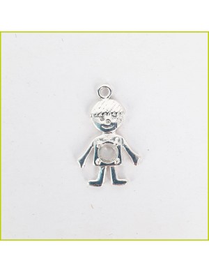 Le lot de 25 Breloques enfant argentées