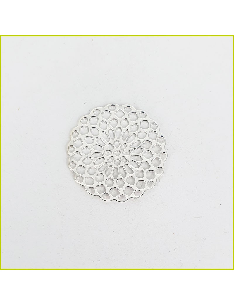 Breloque mandala 2 argenté