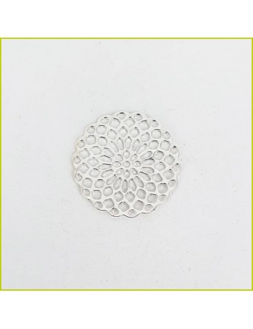 Breloque mandala 2 argenté