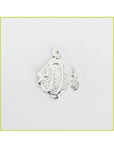 Breloque Poisson Clown argenté