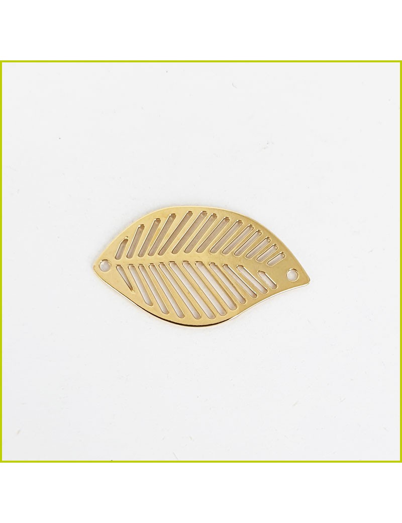 connecteur feuille doré