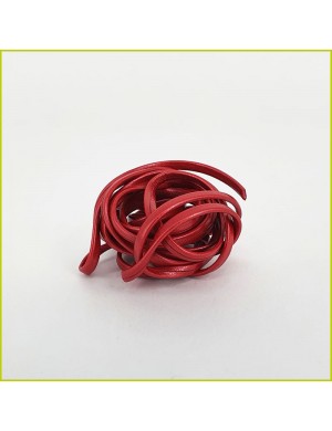Cuir souple rouge métallisé