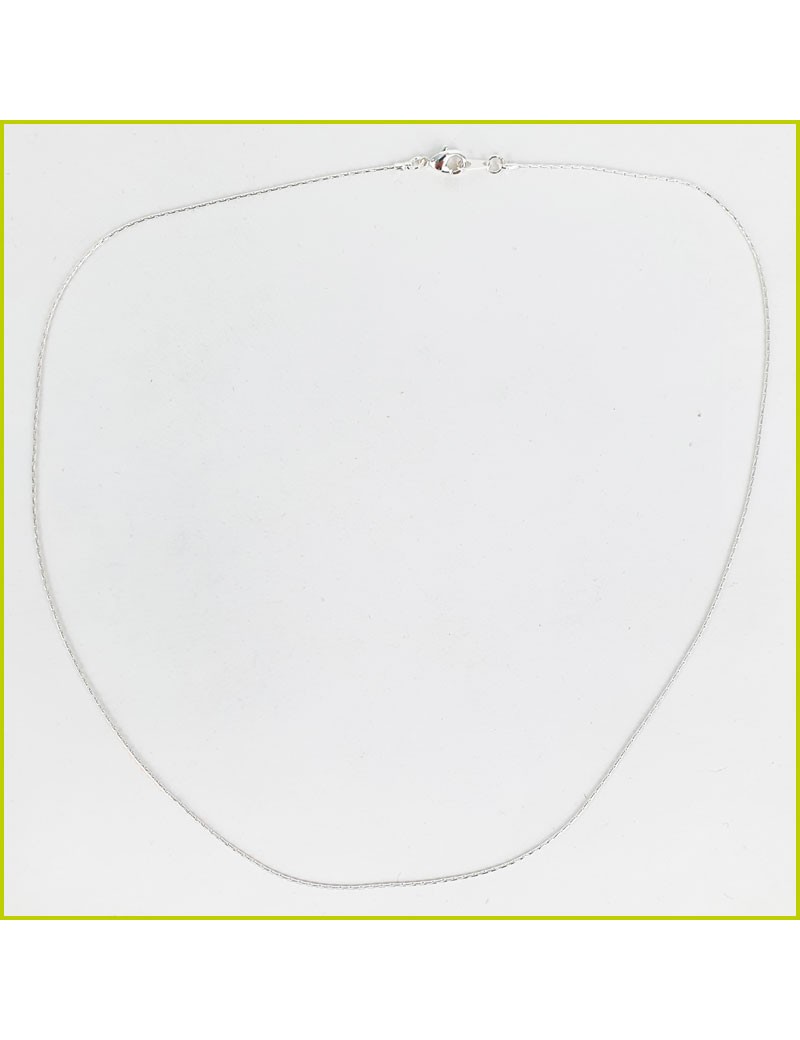 Chaine montée 36,5 cm, maille Cardano argenté