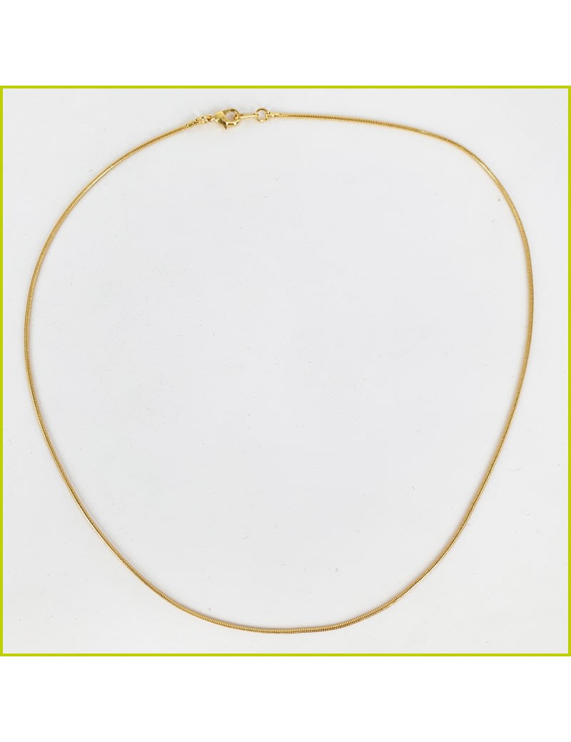 Chaine maille serpent dorée