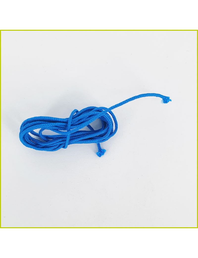 Cordon en coton couleur bleu azur